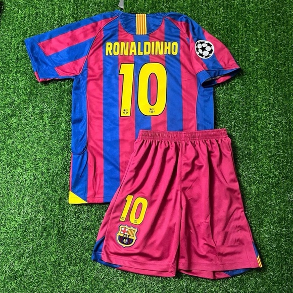 Other - Ronaldinho Barcelona retro jersey kids set